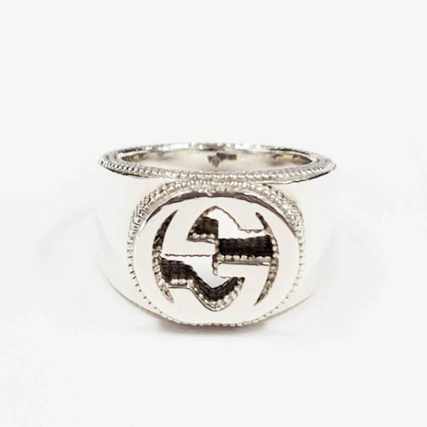 グッチ GUCCI インターロッキングG リング 指輪 925 18 シルバー ブランド古着ベクトル...