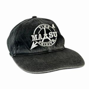 MASU エムエーエスユー 25AW MB EMBROIDERY CAP ロゴ刺繍 キャップ 帽子 B25F9OJ001 黒 ブラック ブランド古着ベクトル 中古■▲251205 メ