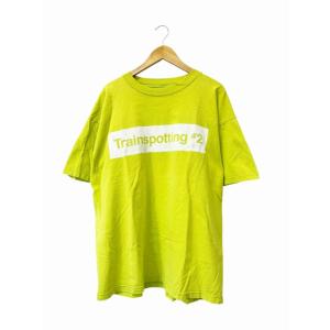 ヴィンテージ VINTAGE 90s Trainspotting #2 Box Logo Movie Promo トレインスポッティング ボックス ロゴ Tシャツ ムービーT 半袖 XL 黄緑