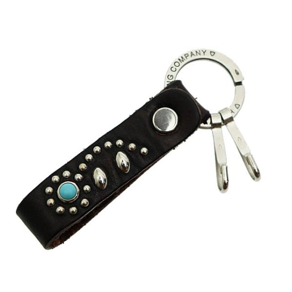 エイチティーシー HTC N&amp;J Ring Key Holder Turquoise フラワーモチー...