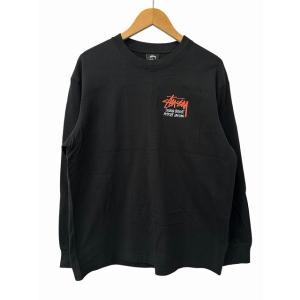 ステューシー STUSSY × Dover Street Market ドーバー ストリート マーケット ロンドン London tee ロゴ プリント 長袖Tシャツ L 黒 ブラ