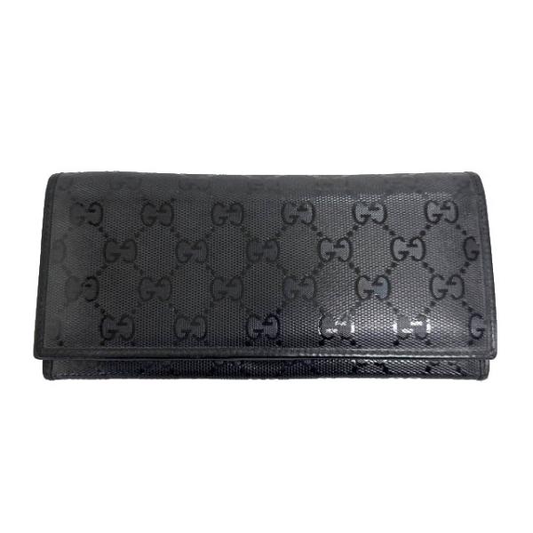 グッチ GUCCI GG インプリメ PVC レザー 二つ折り 長財布 ウォレット 244995 2...