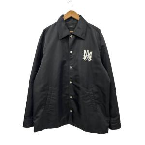 アミリ AMIRI 24AW MA COACH JACKET ロゴ プリント ナイロン コーチ ジャケット ブルゾン SRAMOULW1014 L 黒ブラック ☆AA★260620 メンズ