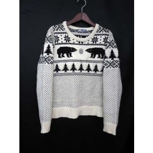 BEAMS HEART ビームスハート ノルディック柄 長袖 ウール ニット オフホワイト系 レディース【中古】【ベクトル 古着】