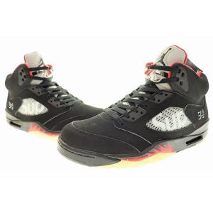 未使用品 ナイキ NIKE AIR JORDAN 5 RETRO SUPREME BLACK 201...