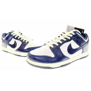 未使用品 ナイキ NIKE W DUNK LOW PRM MIDNIGHT NAVY AND WHI...