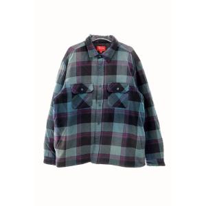 シュプリーム SUPREME 20AW quilted arc logo flannel shirt...