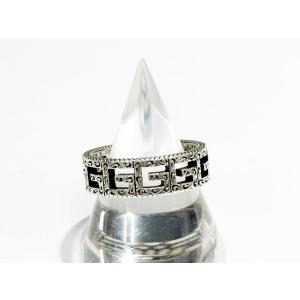 グッチ GUCCI スクエアG リング アラベスク シルバー 925 16号 指輪 【ブランド古着ベ...