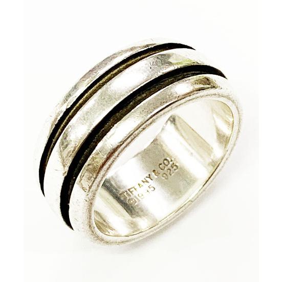 ティファニー TIFFANY &amp; CO. グルーブド ダブルライン リング シルバー 17.5号 指...