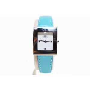 エルメス HERMES ベルトウォッチ BE1.110 クォーツ 腕時計 時計 水色 【ブランド古着...