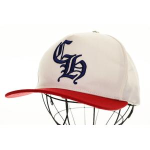 クロムハーツ CHROME HEARTS CH BASEBALL CAP WHITE RED ベース...