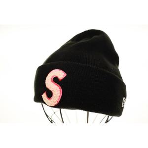 シュプリーム SUPREME × NEW ERA S LOGO BEANIE BLACK ニューエラ...