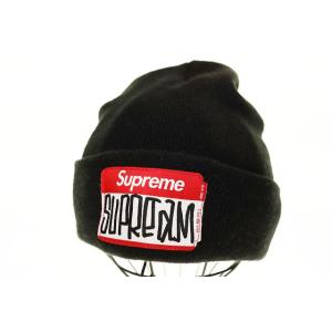 シュプリーム SUPREME 21AW GONZ NAMETAG BEANIE BLACK ゴンズ ...