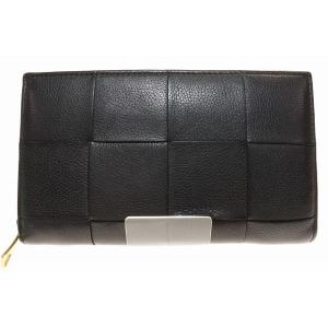 ボッテガヴェネタ BOTTEGA VENETA カセット ラウンドファスナー ウォレット ラウンドジ...