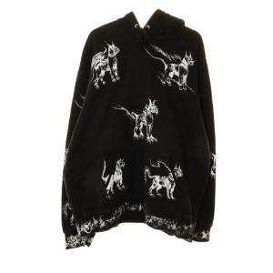 シュプリーム SUPREME 20SS ANIMALS HOODED SWEATSHIRT BLACK L アニマル スウェット シャツ パーカー ブラック 【ブランド古着ベクトル】