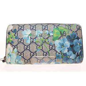 グッチ GUCCI GGブルームスプリント ラウンドファスナー ジップ ウォレット 546355 財...