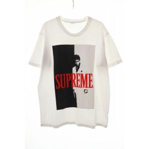 シュプリーム SUPREME 17AW SCARFACE SPLIT TEE WHITE M スカ―...