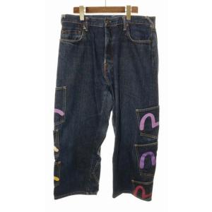 エヴィス EVISU DENIM JEANS サイズ 36 マルチ メニー ポケット デニム パンツ...