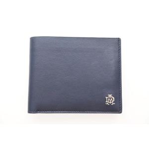 ダンヒル dunhill 二つ折り 財布 カード ケース お札入れ ネイビー 【ブランド古着ベクトル...