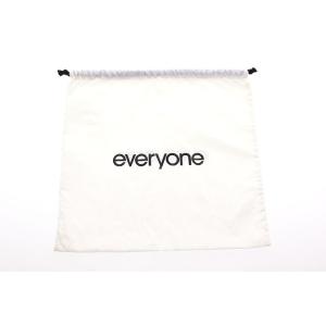 EVERYONE NYLON KINCHAKU POUCH WHITE ナイロン 巾着 ポーチ ロゴ...