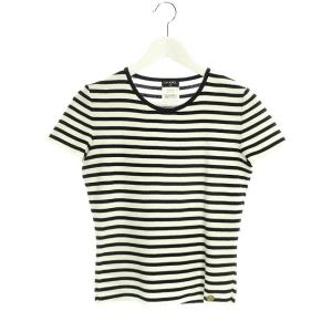 CHANEL シャネル 02S レッドトリミング クルーネック 半袖ニット CHANEL シャネル 02S レッドトリミング クルーネック 半袖ニット