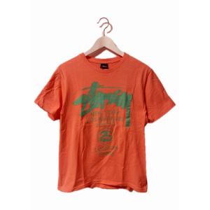 ステューシー STUSSY プリント Tシャツ カットソー S ピンク トップス レディース