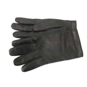 グッチ GUCCI GG柄 レザーグローブ 本革 手袋 8 1/2 ブラック 羊革 カシミヤ ☆AA...
