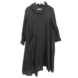 ジウ 慈雨 センソユニコ 変形 ウール ワンピース チュニック 40 ブラック 黒 レディース