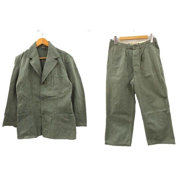 ヴィンテージ VINTAGE スウェーデン軍 プリズナー ジャケット パンツ 上下 セットアップ 4...
