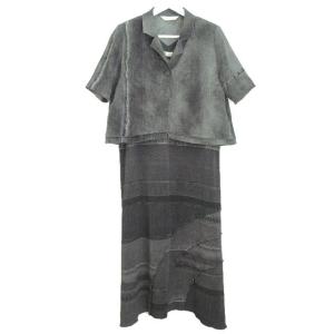 シセンドウ 詩仙堂 HITOSHI TAMURA  ちりめん 縮緬 セットアップ デニムプリント ジ...