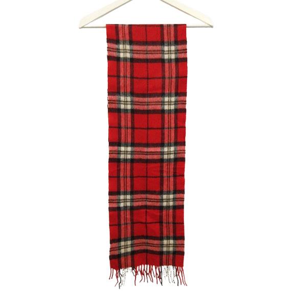 THE ROYAL MILE COLLECTION マフラー チェック カシミヤ 赤 レディース