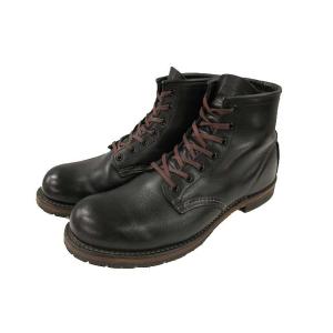 レッドウィング REDWING 9014 ベックマン ブーツ プレーントゥ レザー ブラック 7.5...