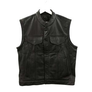 HEAVY モトブルーズ MOTOBLUEZ MCベスト クラブベスト 44 レザー ブラック バイ...
