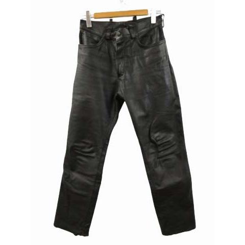 BRANDED GARMENTS ブランデッドガーメンツ レザーパンツ USA製 本革 ブラック 3...
