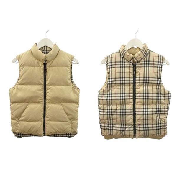 バーバリー ロンドン BURBERRY LONDON リバーシブル ダウンベスト チェック ジュニア...