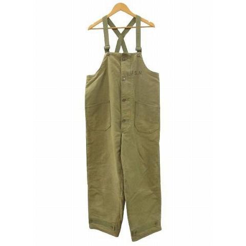 ヴィンテージ VINTAGE U.S.NAVY 40s デッキパンツ 後期 米軍 U.S.N ステン...