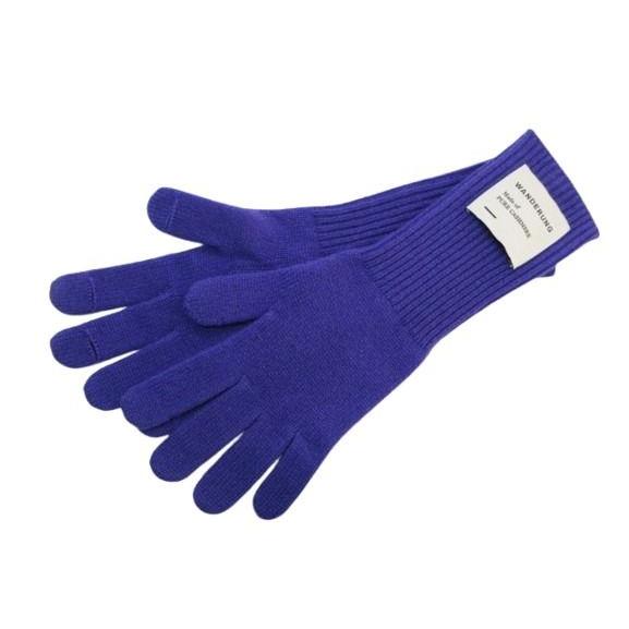 ワンデルング WANDERUNG カシミヤ ニット グローブ 手袋 パープル 紫 レディース