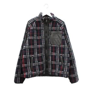 バーバリー BURBERRY フリース ジャケット チェック M ネイビー 紺 アウター 上着 ☆A...