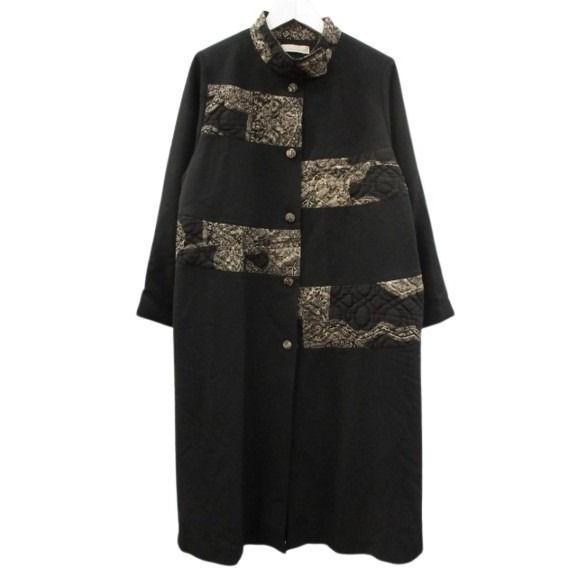 シセンドウ 詩仙堂 HITOSHI TAMURA  ちりめん 縮緬 キルティング 切替 コート プリ...