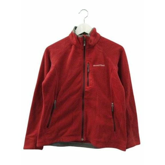 モンベル Montbell クリマプラス200 ジャケット フリース 長袖 赤 レッド M 羽織 上...