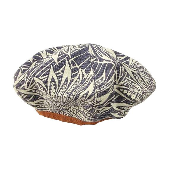 キャピタル kapital ベレー帽 総柄 帽子 ネイビー ホワイト プリント ヘッドウェア メンズ...