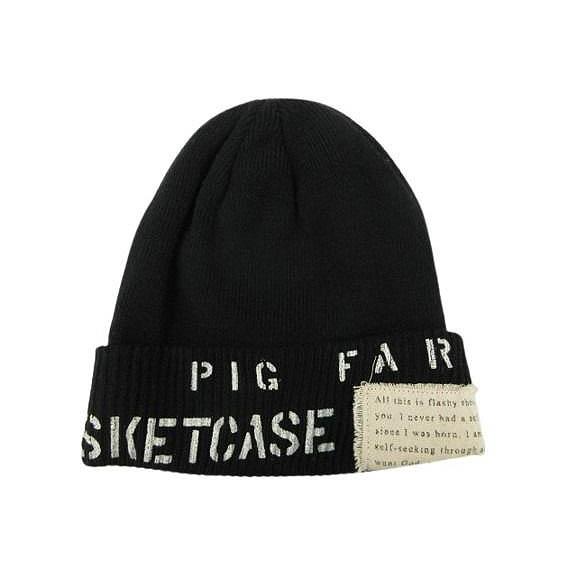 バスケットケース Basketcase ビーニー ニットキャップ PIGFARM beanie ブラ...