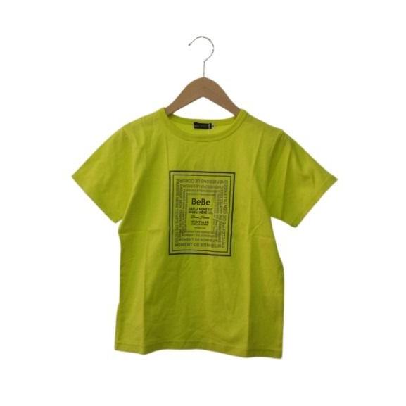 ベベ bebe Tシャツ 半袖カットソー  黄色 イエロー プリント トップス 140 キッズ