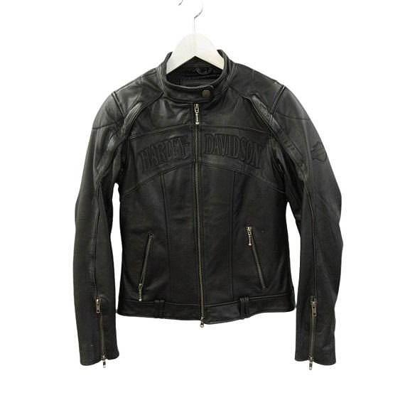 ハーレーダビッドソン HARLEY DAVIDSON パーカー付き レザー ライダースジャケット S...