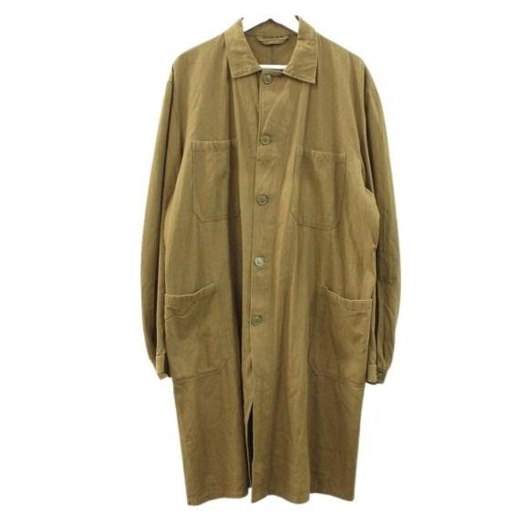 ヴィンテージ VINTAGE チェコ軍 80s ワークコート ヘリンボーン クロスソード ブラウン ...