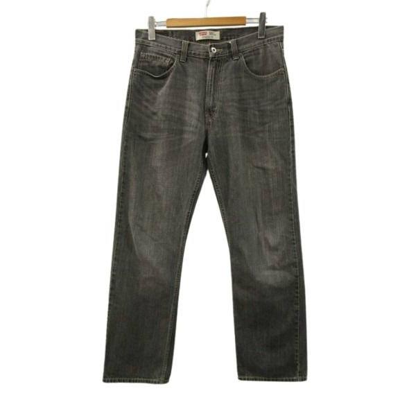 リーバイス Levi's 505 ブラックデニム ジーンズ ストレート グレー W34 メンズ
