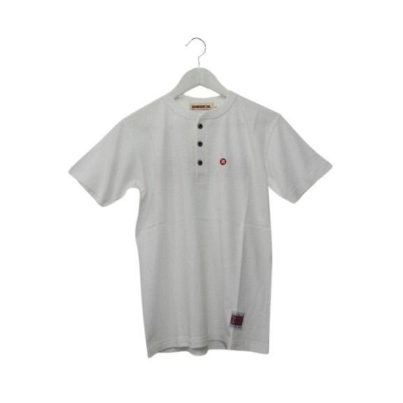 未使用品 アニマリア ANIMALIA Tシャツ S 半袖 ヘンリーネック カットソー プリント ホ...