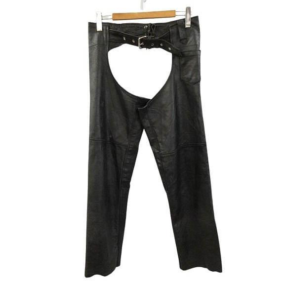 NATIONAL LEATHER レザー チャップス M ブラック バイクウェア 本革 モーターサイ...