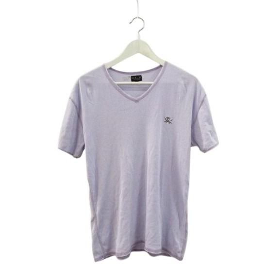 アールジェイビー R.J.B Vネック Tシャツ 40 半袖 カットソー ライトパープル トップス ...