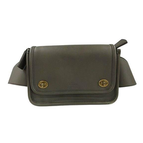 コーチ COACH レガシー レザー ロックバッグ 70722 カーキ系 ボディバッグ ショルダーバ...